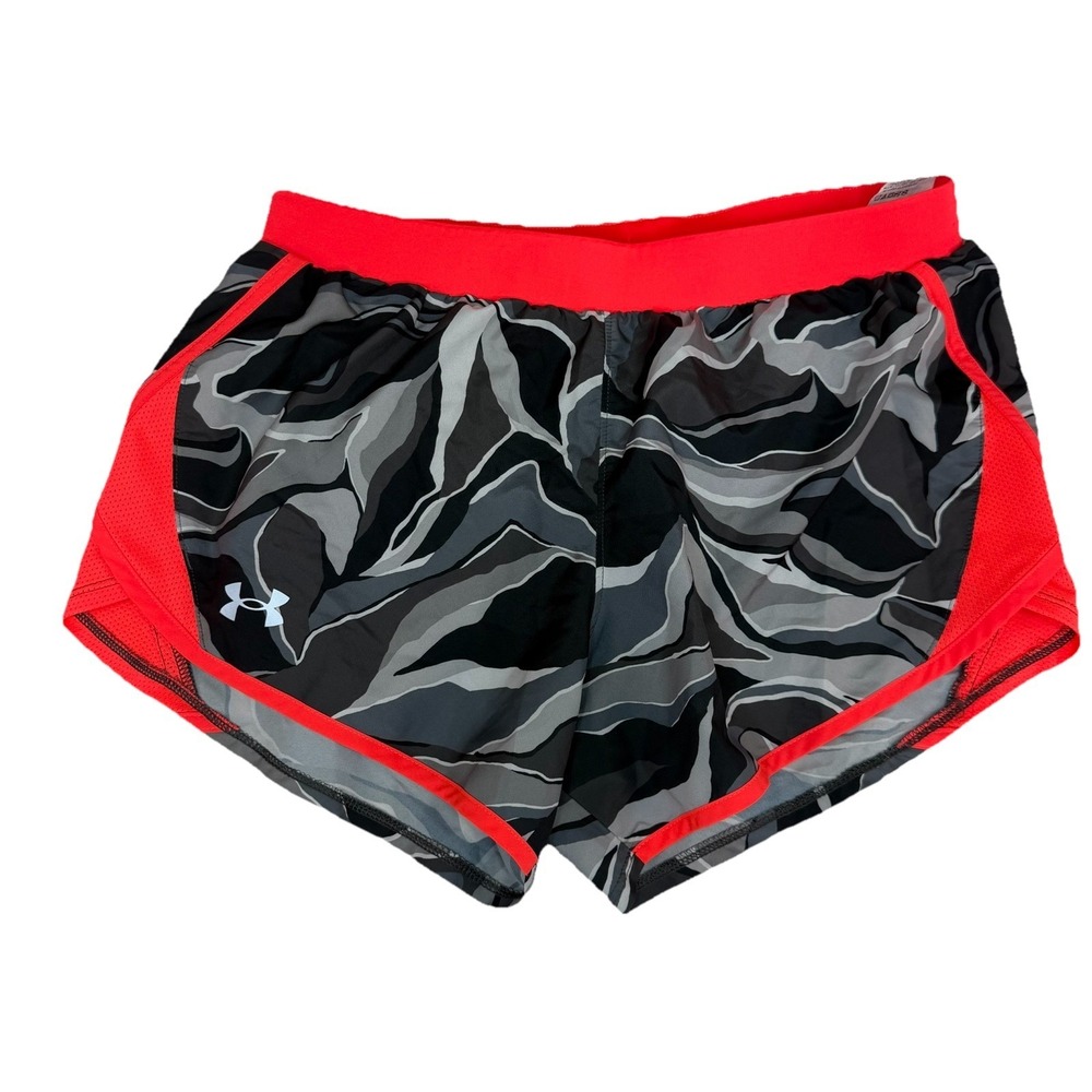 Under Armour Fly By Loose Fit Women's Running Shorts Size Small S Black Camo